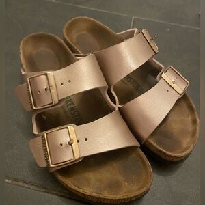 Birkenstocks rose gold